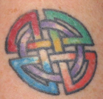 Celtic Knot Colored Tattoo